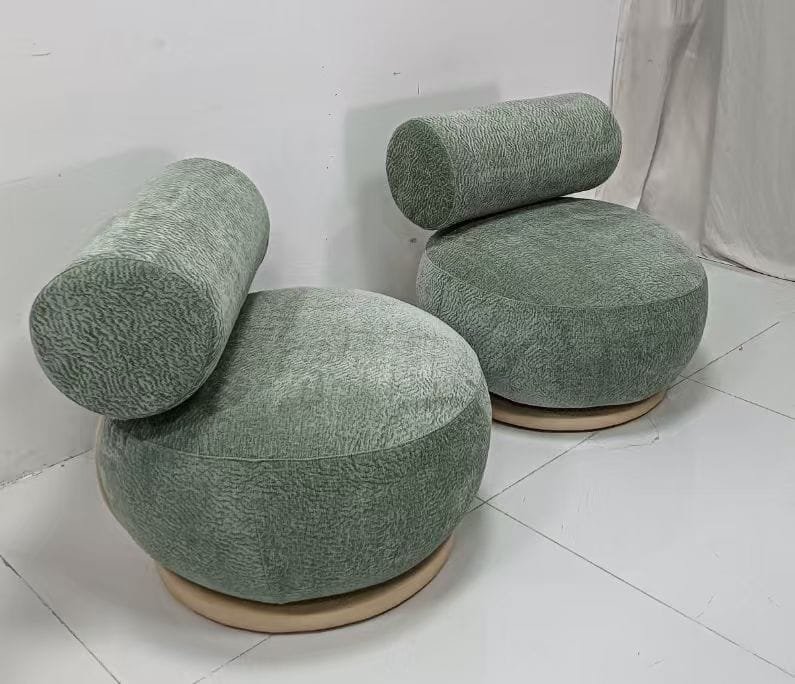 Sora Sculptural Oak Accent Ottoman